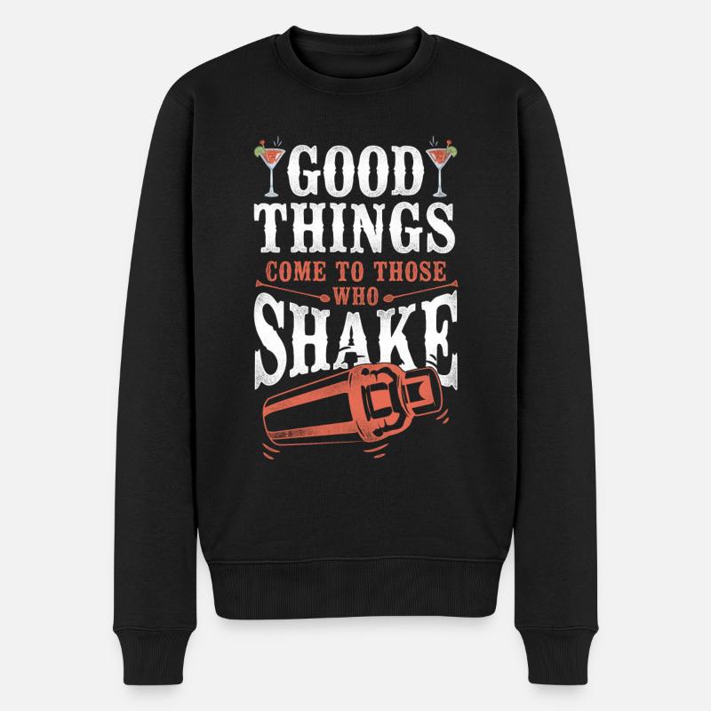 Bartender Mixologist Good Things - Men's Premium Organic Jumper - black