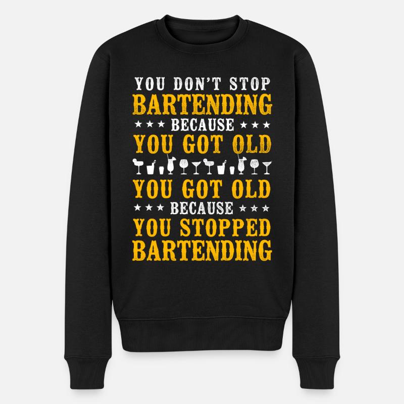 Bartender Mixologist Retired You - Männer Premium Bio Pullover - Schwarz