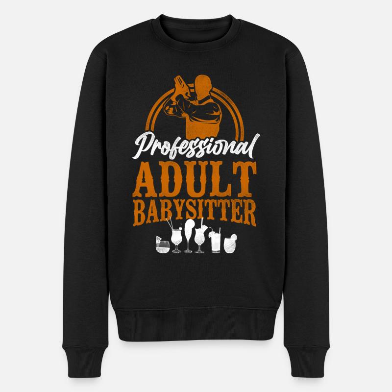 Barman Mixologue Professionnel - Pull Premium bio Homme - noir