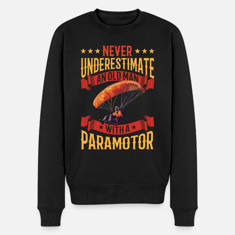 Paramoteur Paramoteur - Pull Premium bio Homme - noir