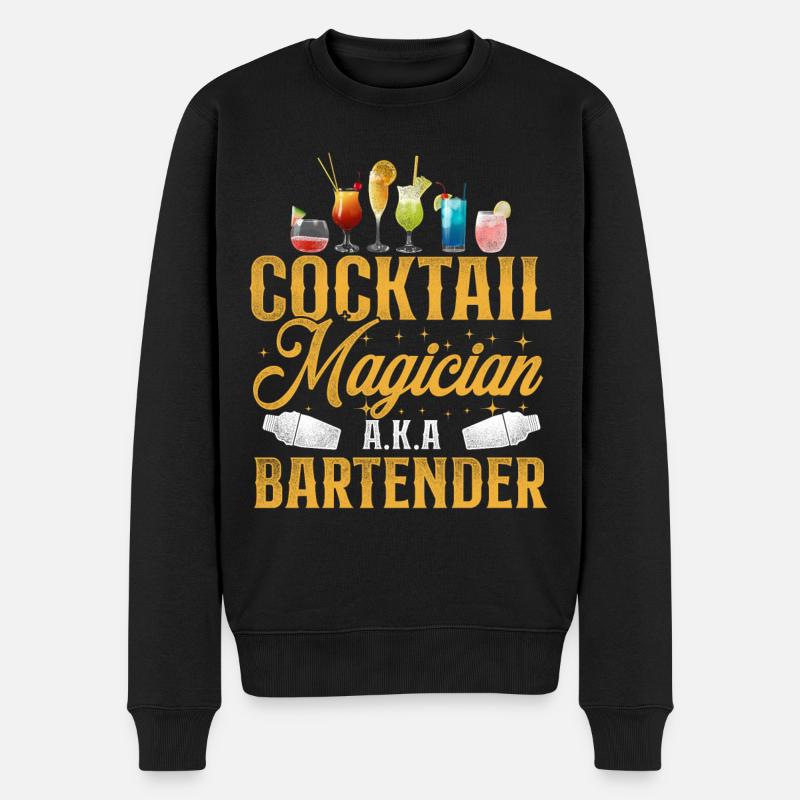 Barman Mixologue Cocktail - Pull Premium bio Homme - noir