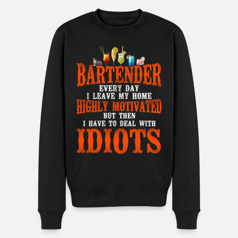 Bartender Mixologist Bartender - Männer Premium Bio Pullover - Schwarz