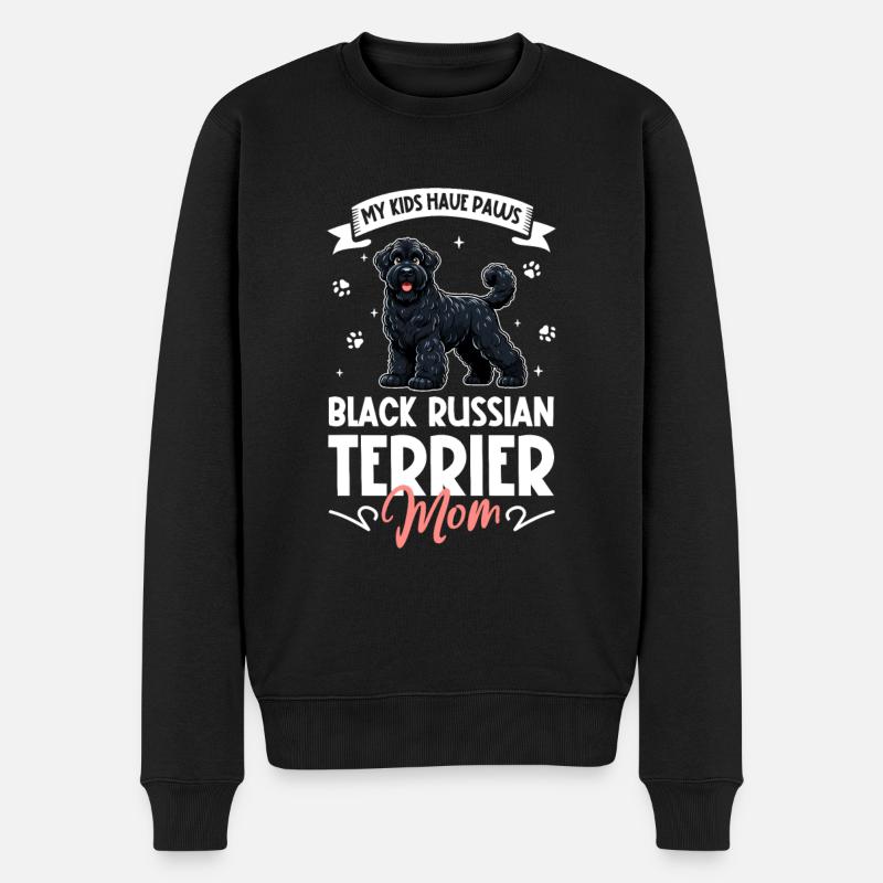 Maman terrier russe noir - Pull Premium bio Homme - noir