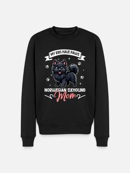 Norwegian Elkhound Mom - Men's Premium Organic Jumper - black