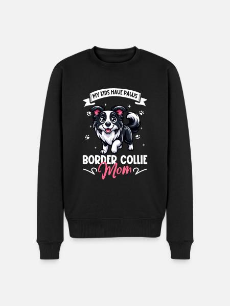 Border Collie Mom - Men's Premium Organic Jumper - black