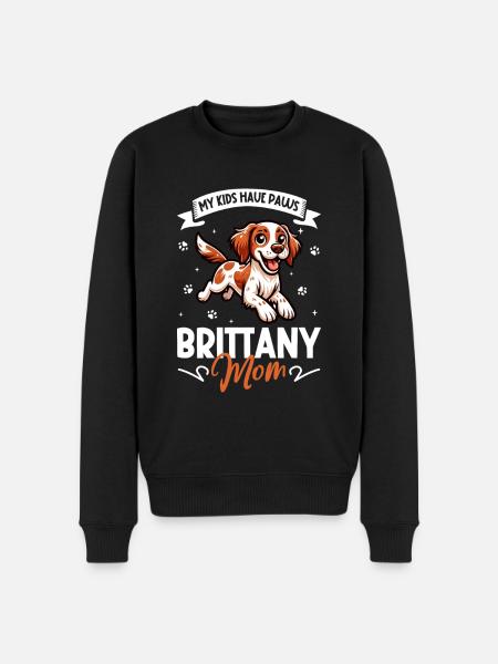 Epagneul Breton Mama - Pull Premium bio Homme - noir