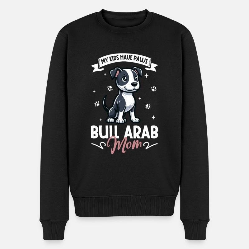 Bull Arab Mama - Männer Premium Bio Pullover - Schwarz