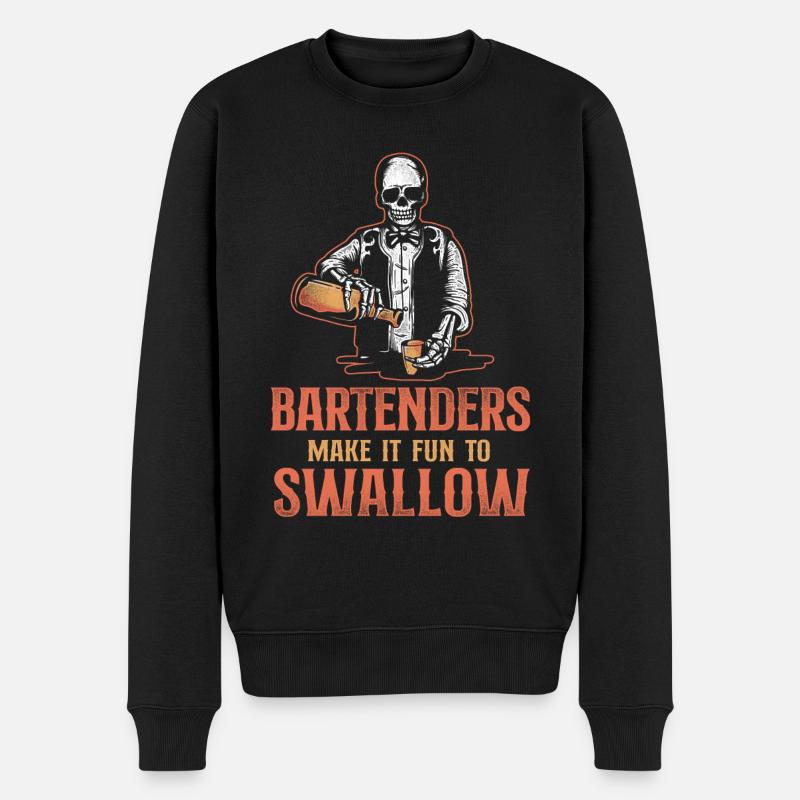 Bartender Mixologist Bartenders - Männer Premium Bio Pullover - Schwarz