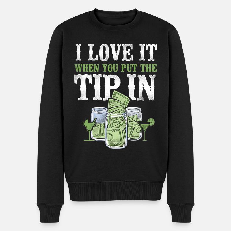 Barman Mixologue J’adore - Pull Premium bio Homme - noir