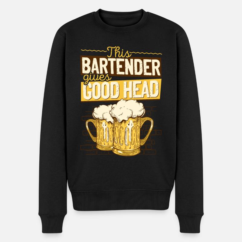 Bartender Mixologist This - Männer Premium Bio Pullover - Schwarz