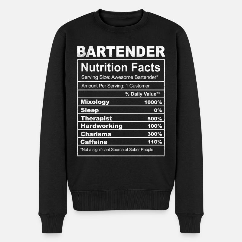Bartender Mixologist Bartender - Männer Premium Bio Pullover - Schwarz