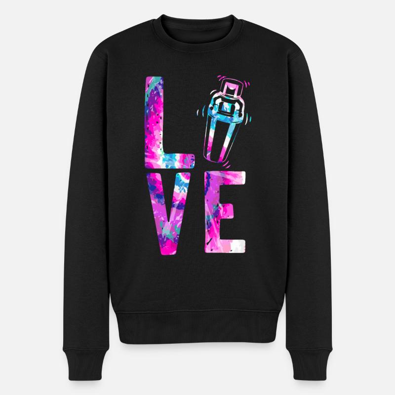 Barman Mixologue Aquarelle - Pull Premium bio Homme - noir