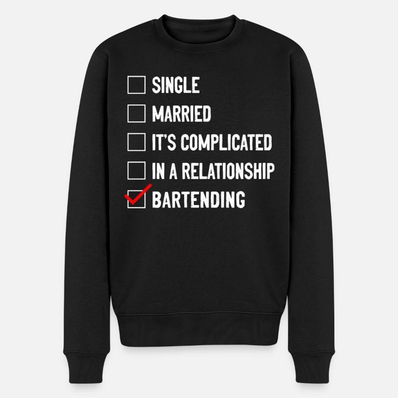 Barman Mixologue Single - Pull Premium bio Homme - noir