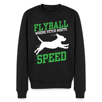 Flyball Canine Sport Agility Parcour Dog - Männer Premium Bio Pullover - Schwarz - Vorne - Nico (187cm)