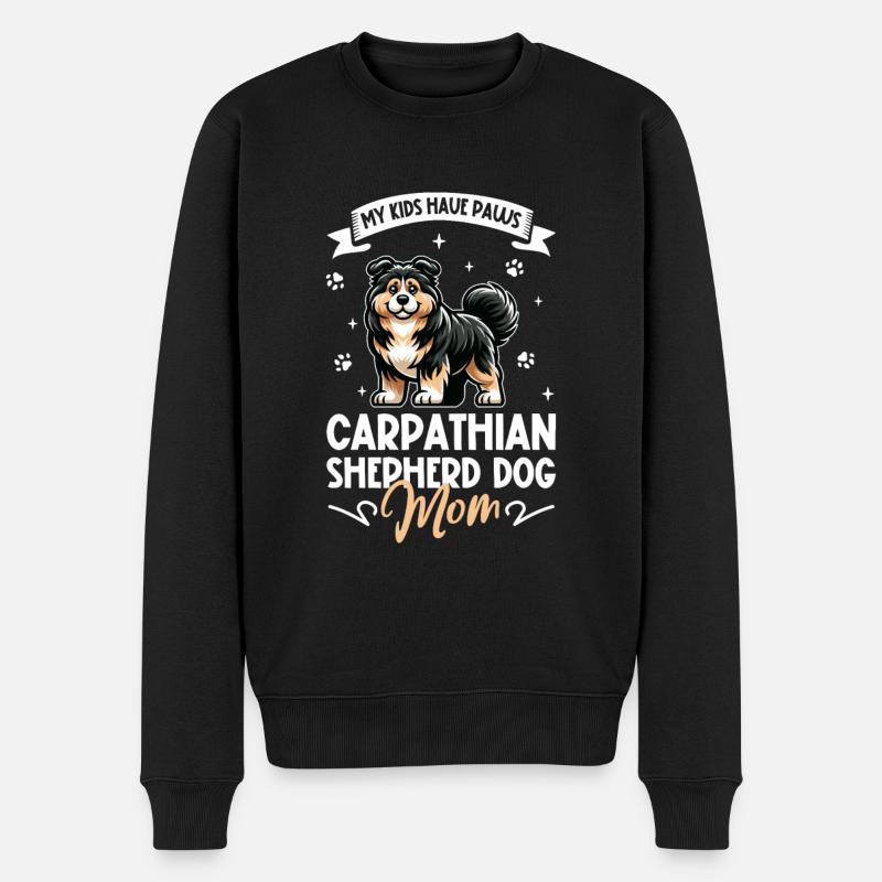 Carpathian Shepherd Dog Mama - Men's Premium Organic Jumper - black