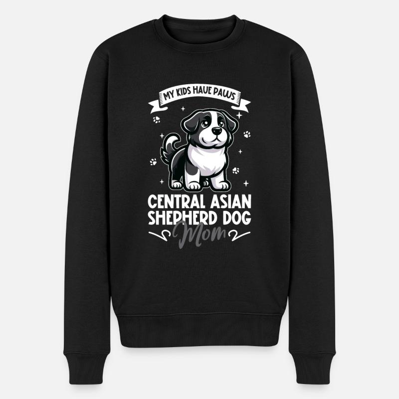 Ovcharka Mama d’Asie centrale - Pull Premium bio Homme - noir