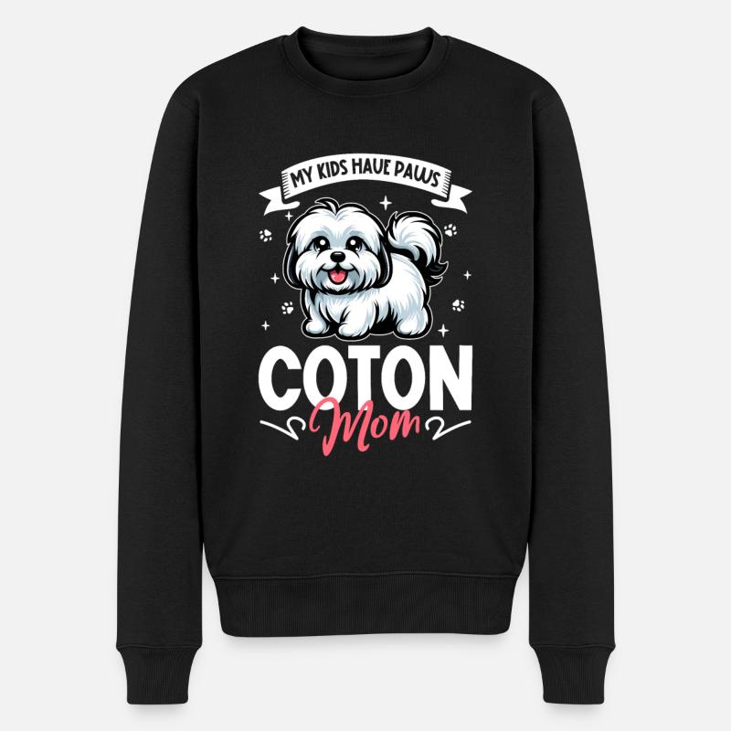 Coton de Tulear Mama - Men's Premium Organic Jumper - black