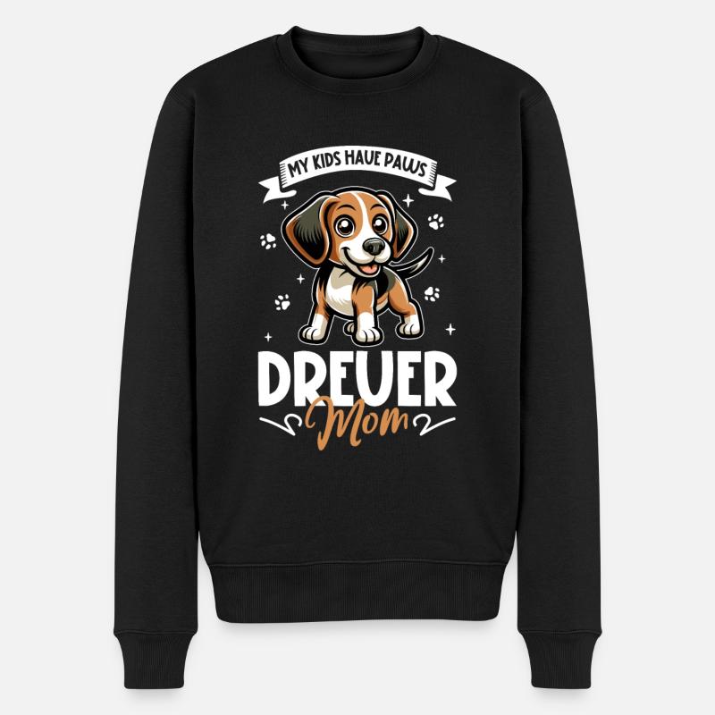 Drever Mom - Men's Premium Organic Jumper - black