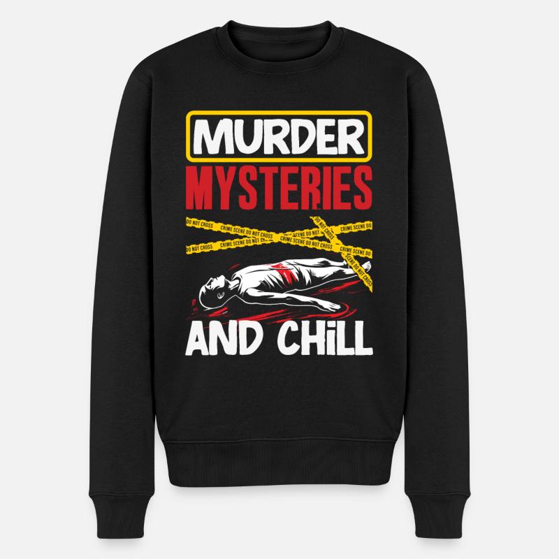 Krimidinner, Krimi-dinner - Männer Premium Bio Pullover - Schwarz
