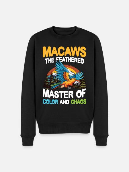 Macaws The Feathered Masters - Männer Premium Bio Pullover - Schwarz