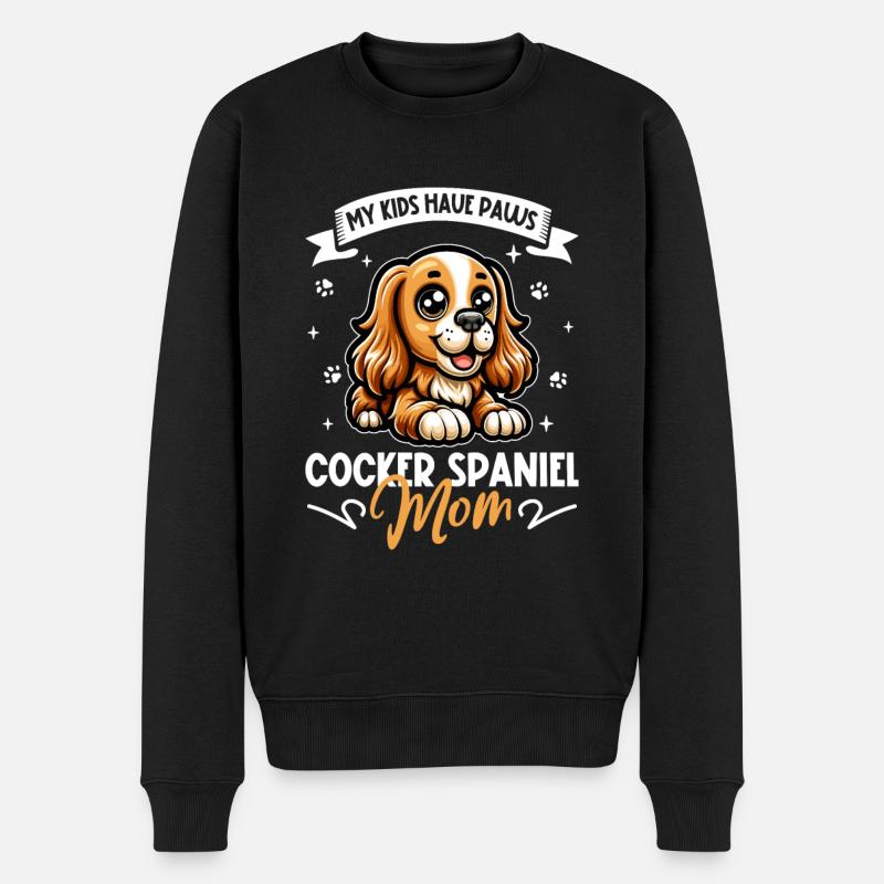 Cocker anglais Spaniel Mama - Pull Premium bio Homme - noir