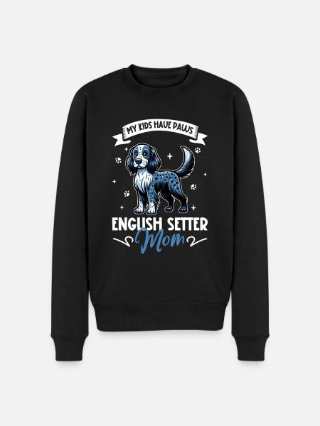 English Setter Mom - Men's Premium Organic Jumper - black