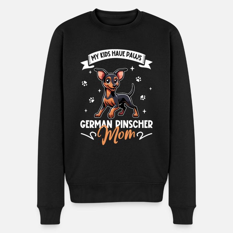 German Pinscher Mom - Men's Premium Organic Jumper - black