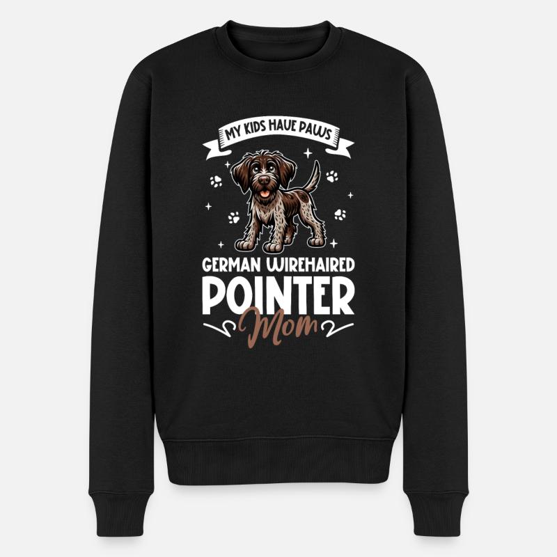 German Wirehaired Mom - Men's Premium Organic Jumper - black