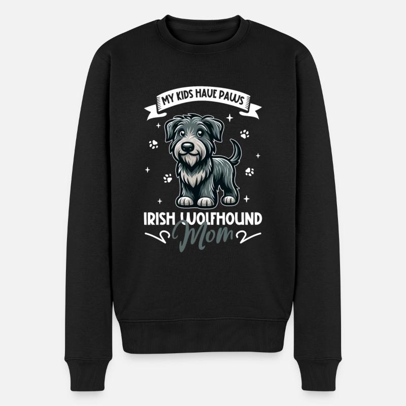 Irish Wolfhound Mom - Men's Premium Organic Jumper - black
