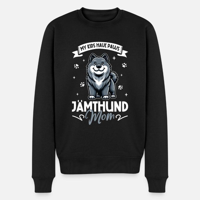 Jämthund Mama - Männer Premium Bio Pullover - Schwarz