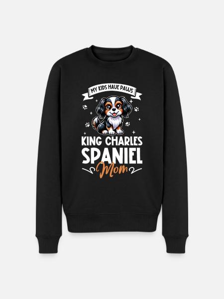 King Charles Spaniel Mom - Men's Premium Organic Jumper - black