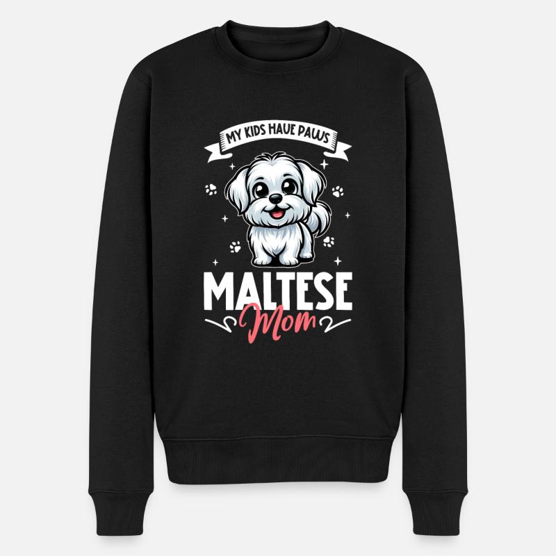 Malteser Mama - Männer Premium Bio Pullover - Schwarz