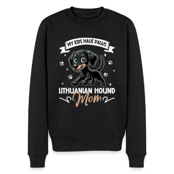 Litauische Bracke Mama - Männer Premium Bio Pullover - Schwarz - Vorne - Nico (187cm)