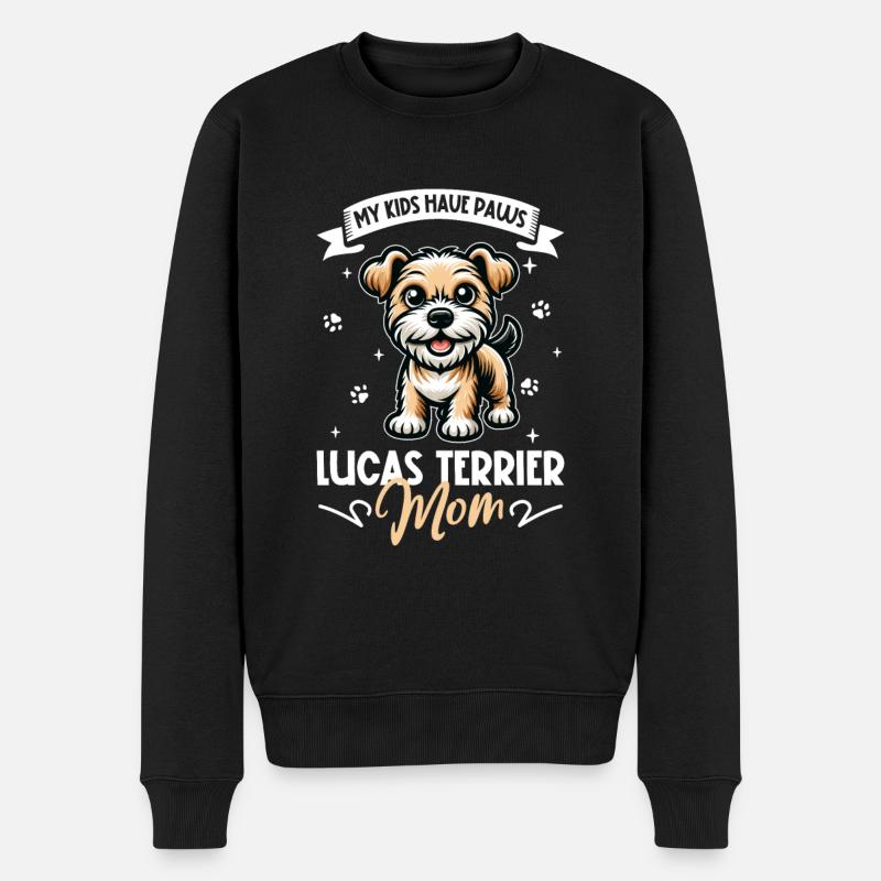 Lucas Terrier Maman - Pull Premium bio Homme - noir