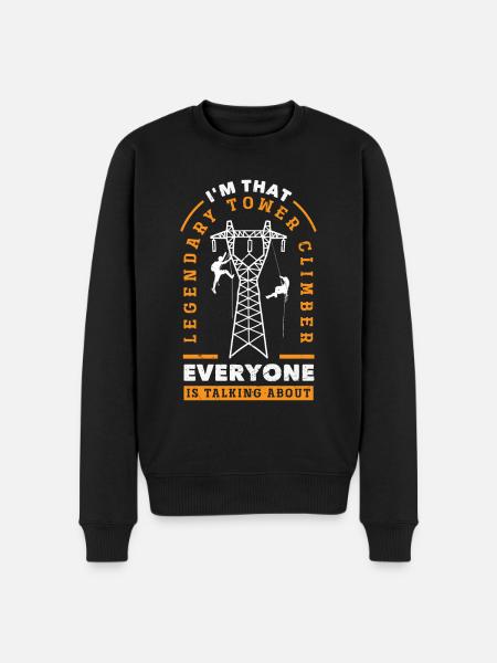 Turmkletterer-techniker Turmarbeiter - Männer Premium Bio Pullover - Schwarz