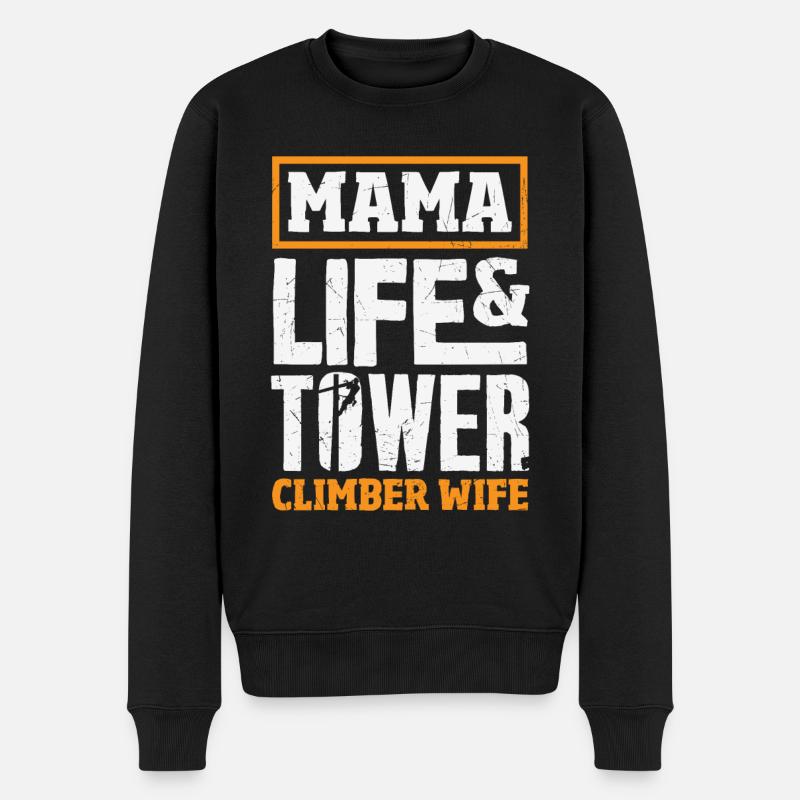 Turmkletterer-techniker Turmarbeiter - Männer Premium Bio Pullover - Schwarz