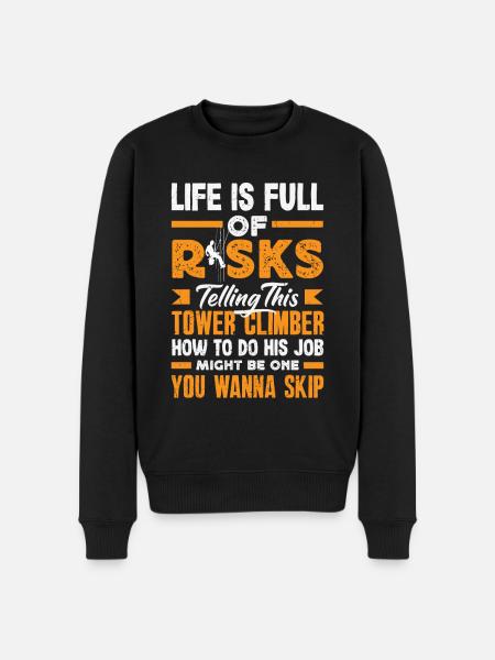 Turmkletterer-techniker Turmarbeiter - Männer Premium Bio Pullover - Schwarz