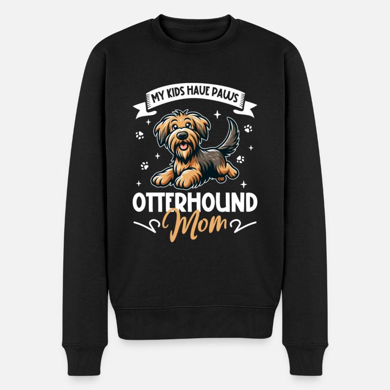 Otterhund Mama - Männer Premium Bio Pullover - Schwarz