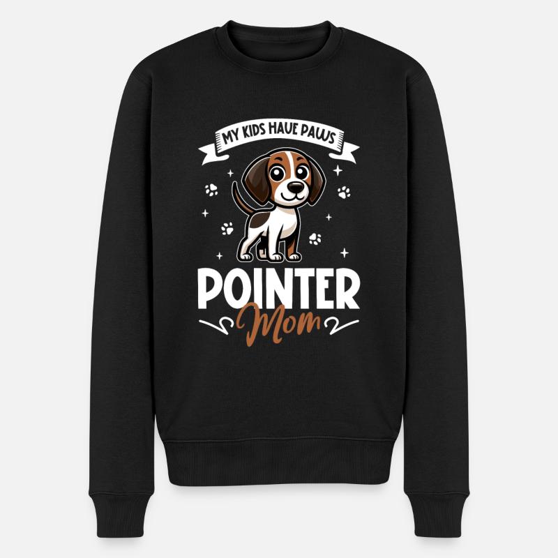 English Pointer Mom - Men's Premium Organic Jumper - black
