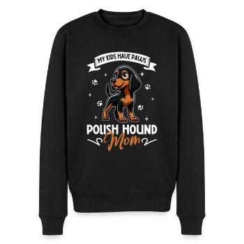 Polnische Bracke Mama - Männer Premium Bio Pullover - Schwarz - Vorne - Nico (187cm)