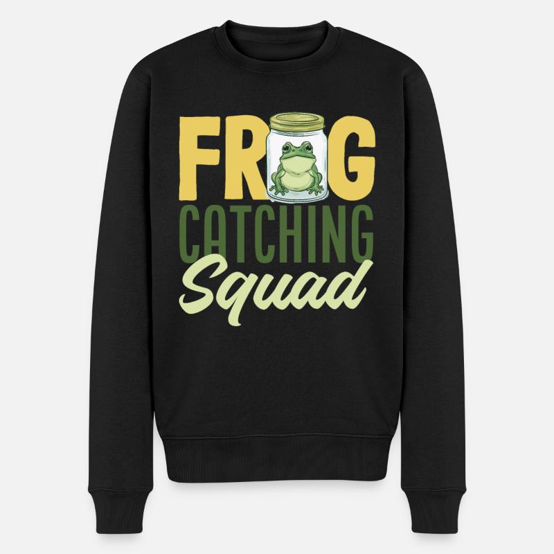 Amphibious Frog Hunter Enthusiast Frog - Men's Premium Organic Jumper - black