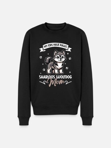 Saarloos Wolfdog Mom - Men's Premium Organic Jumper - black