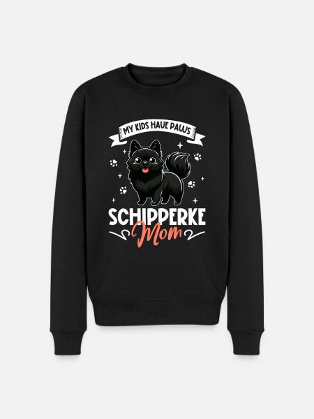 Schipperke Mama - Männer Premium Bio Pullover - Schwarz