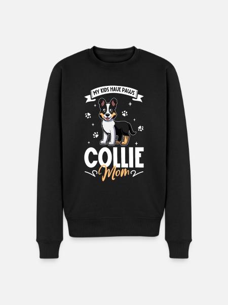 Short-haired collie mom - Men's Premium Organic Jumper - black