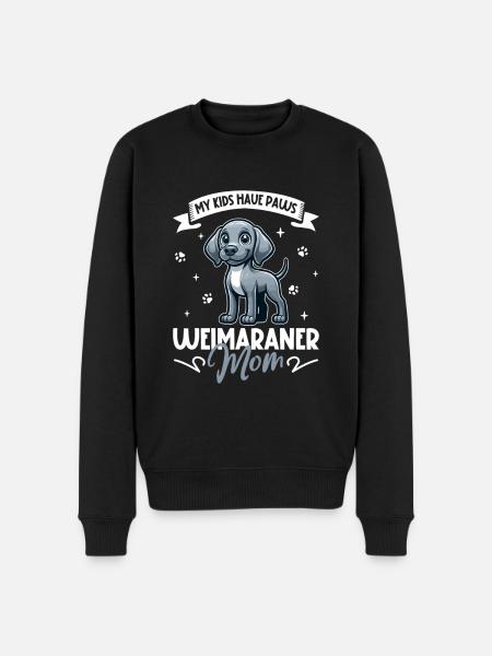 Weimaraner Mama - Männer Premium Bio Pullover - Schwarz