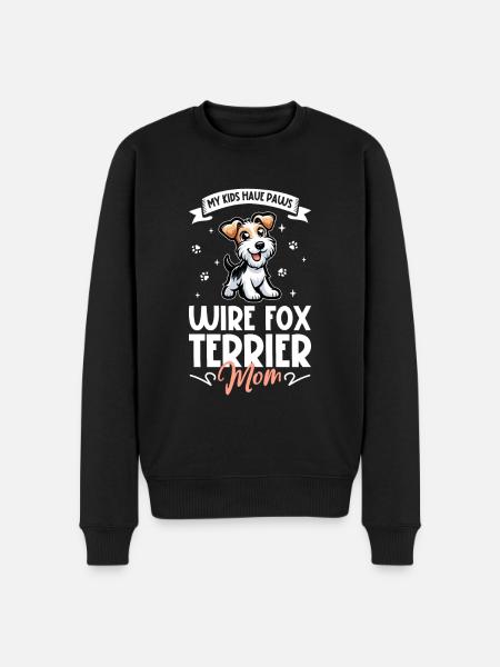 Drahthaar-Foxterrier Mama - Männer Premium Bio Pullover - Schwarz