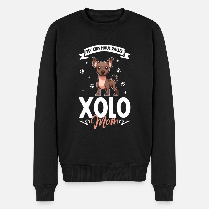 Xoloitzcuintle Mom - Men's Premium Organic Jumper - black