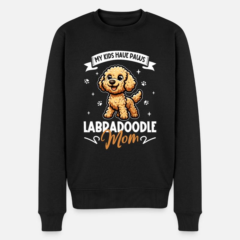 Maman Labradoodle - Pull Premium bio Homme - noir
