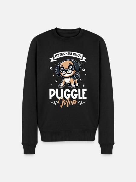 Puggle Mom - Men's Premium Organic Jumper - black