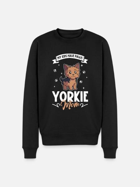 Yorkshire Terrier Mom - Men's Premium Organic Jumper - black